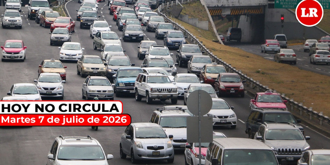 Conoce cómo aplica el Hoy No Circula este martes 7 de julio de 2026 en la Ciudad de México y el Estado de México.