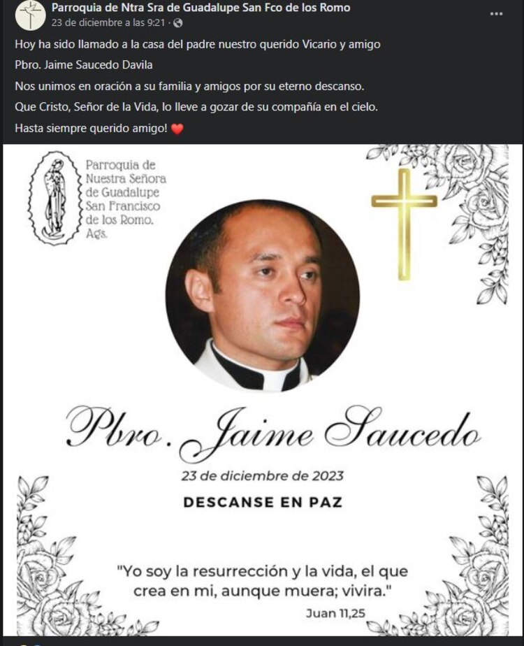 Despiden al sacerdote