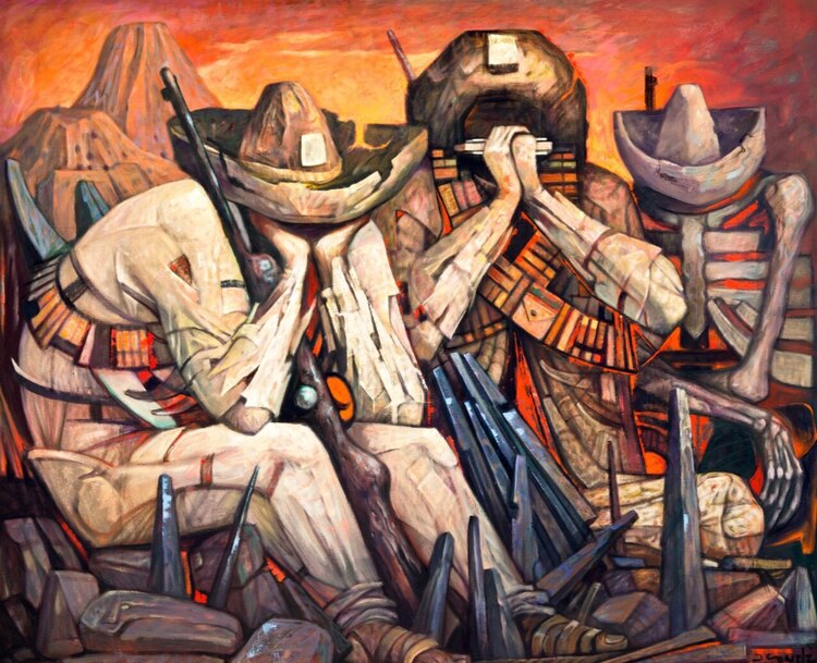 Canción de esperanza (1975), pieza exhibida en Bellas Artes.