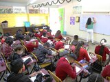 Alumnos de Mihoacán en un aula aprendiendo todo los días.