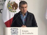 El gobernador Miguel Riquelme en conferencia de prensa un día después de la elección en la entidad.