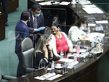 Sesión de ayer en la Cámara de Diputados, presidida por Dulce María Sauri.