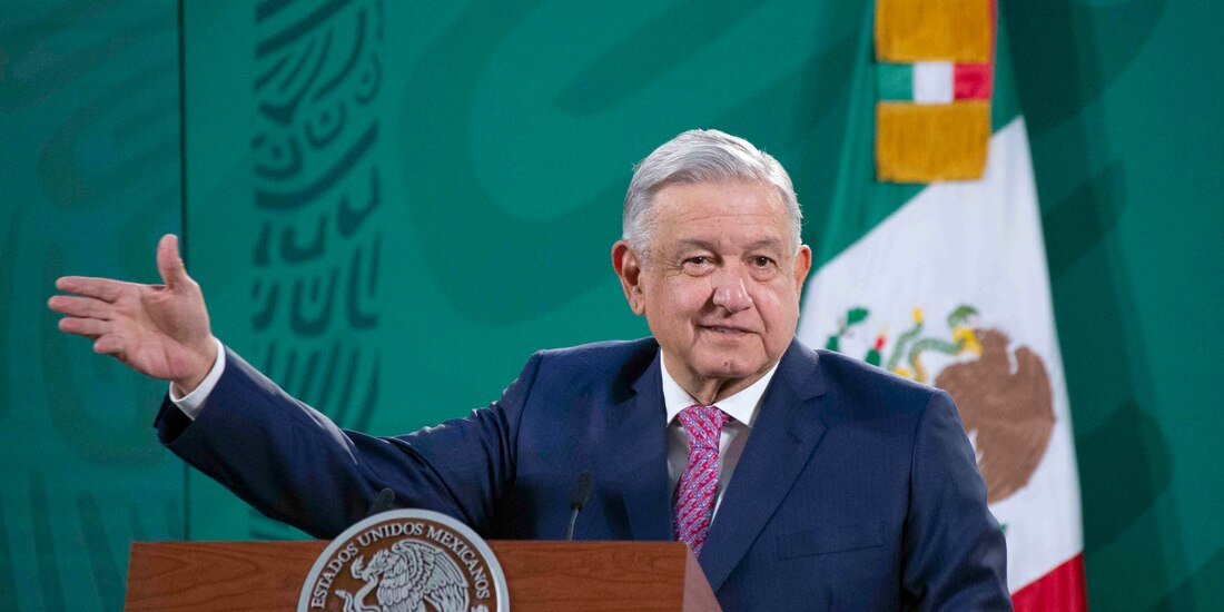 El Presidente, ayer, en conferencia en Palacio Nacional.