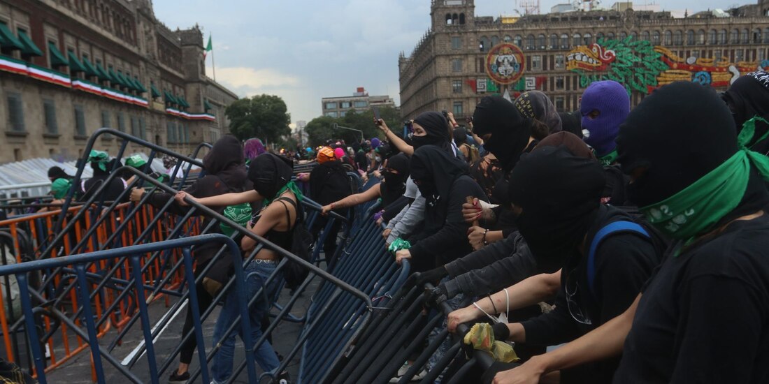 Colectivas feministas protestaron por los derechos sexuales en el marco del Día de Acción Global para el Acceso al Aborto Legal, ayer.