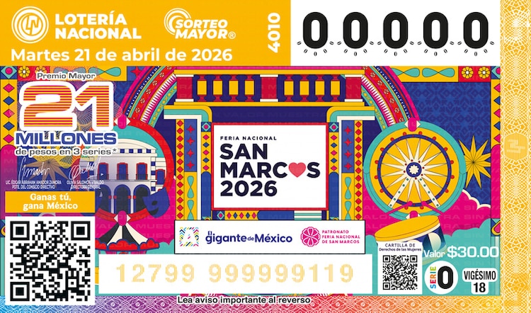 El Sorteo Mayor 4010 está dedicado a la Feria Nacional de San Marcos 2026.