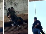 Policías resguardaron la integridad física de hombre que quiso atentar contra su vida.
