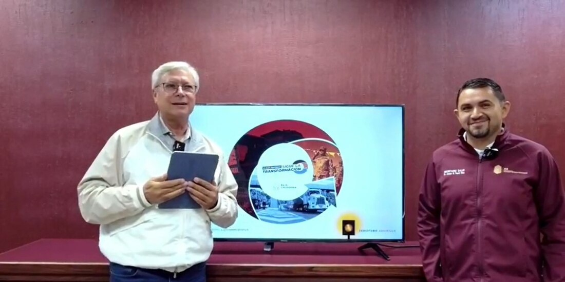 El gobernador Jaime Bonilla y su secretario de Salud, Alonso Pérez Rico.