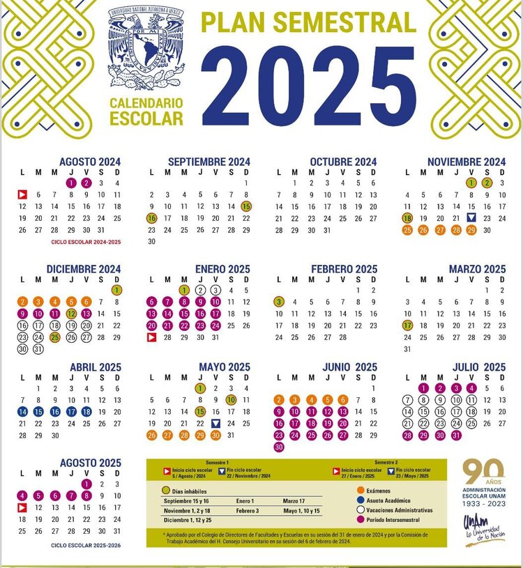 Conoce cuándo es el inicio del segundo semestre de la UNAM.