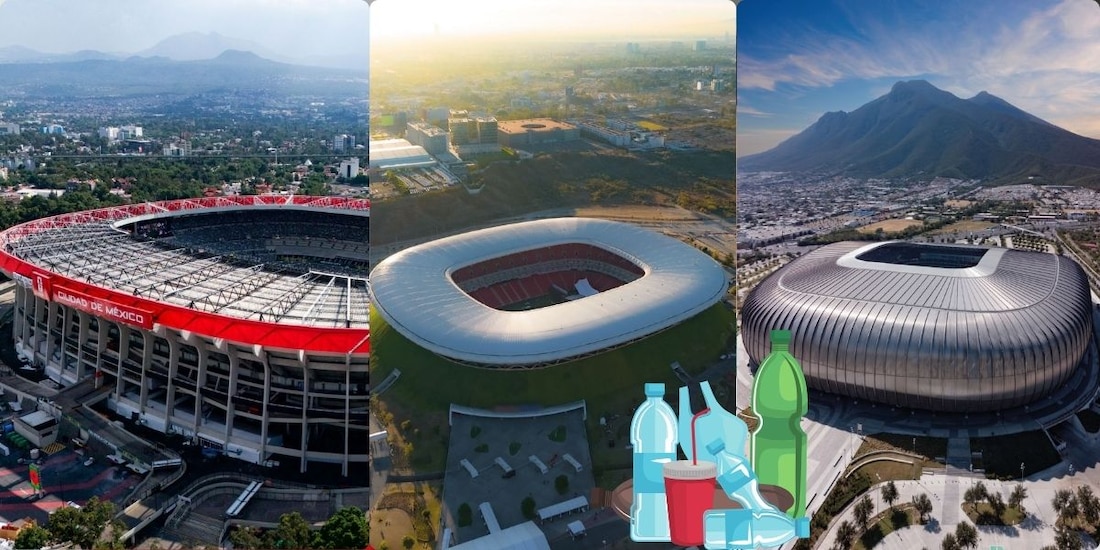 México buscará recolectar 4 toneladas de PET en los estadios del Mundial 2026