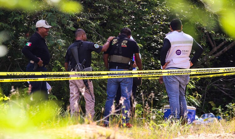 Búsqueda de restos en un entierro irregular en el parque El Veladero, en imagen de archivo.