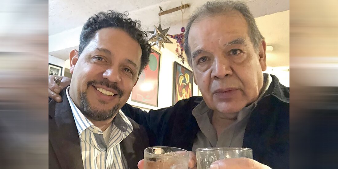 Con el monero Camacho, en 2020.