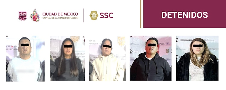 Los detenidos por las autoridades.