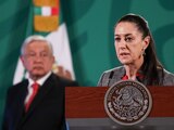 (Andrés Manuel López Obrador (AMLO), presidente de México y Claudia Sheinbaum, Jefa de Gobierno de la CDMX.