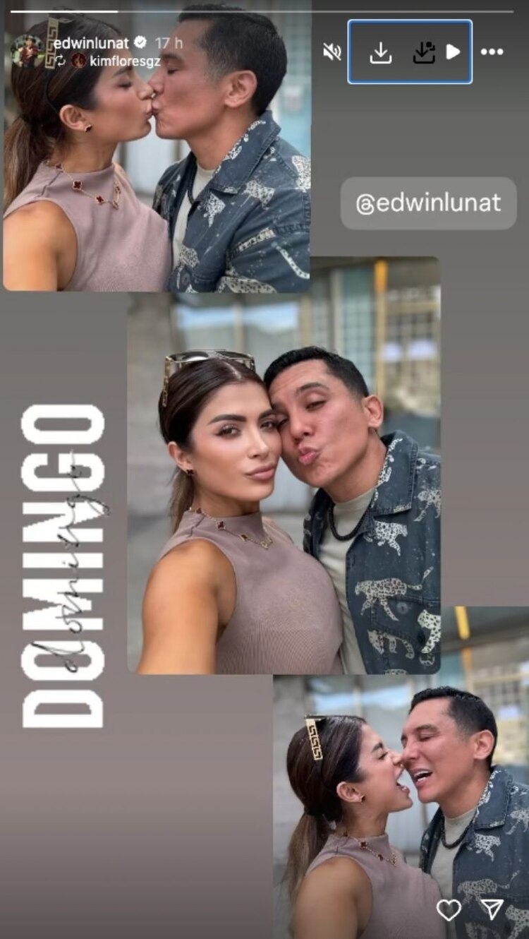 La foto de Edwin Luna y Kimberly Flores