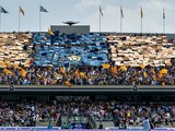 Aficionados de los Pumas, en un partido de la Liga MX