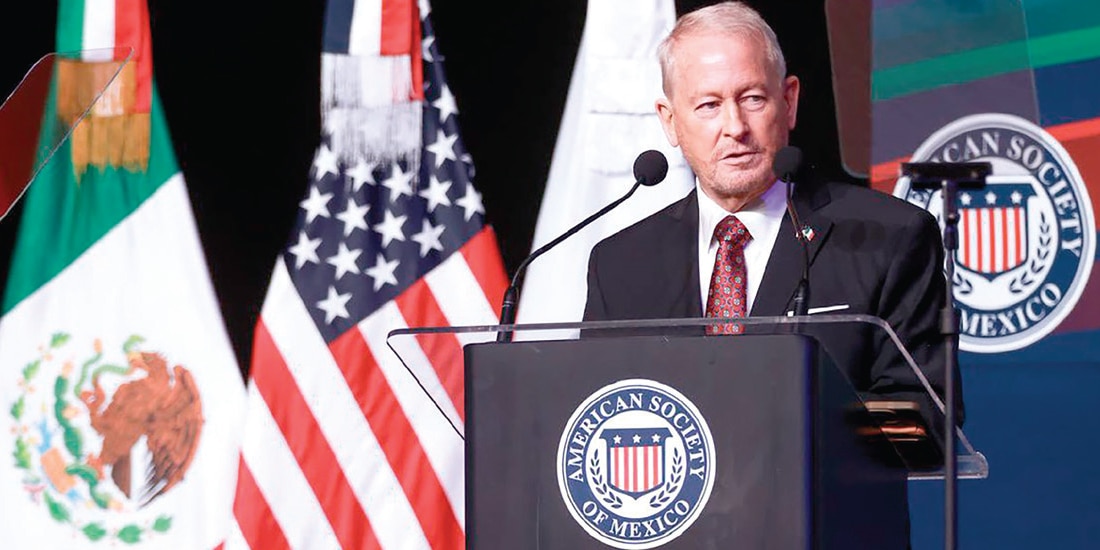 EL DIPLOMÁTICO estadounidense, ayer, en la American Society of Mexico.