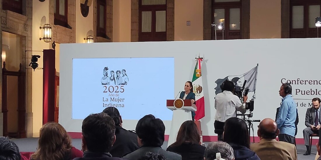 La Presidenta de México este miércoles en Palacio Nacional.
