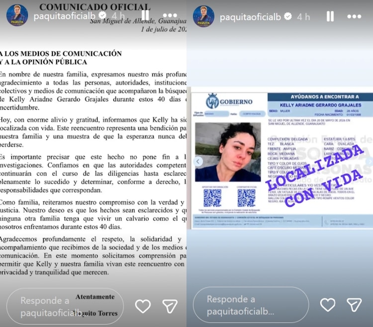 Localizan a nieta de Paquita la del Barrio