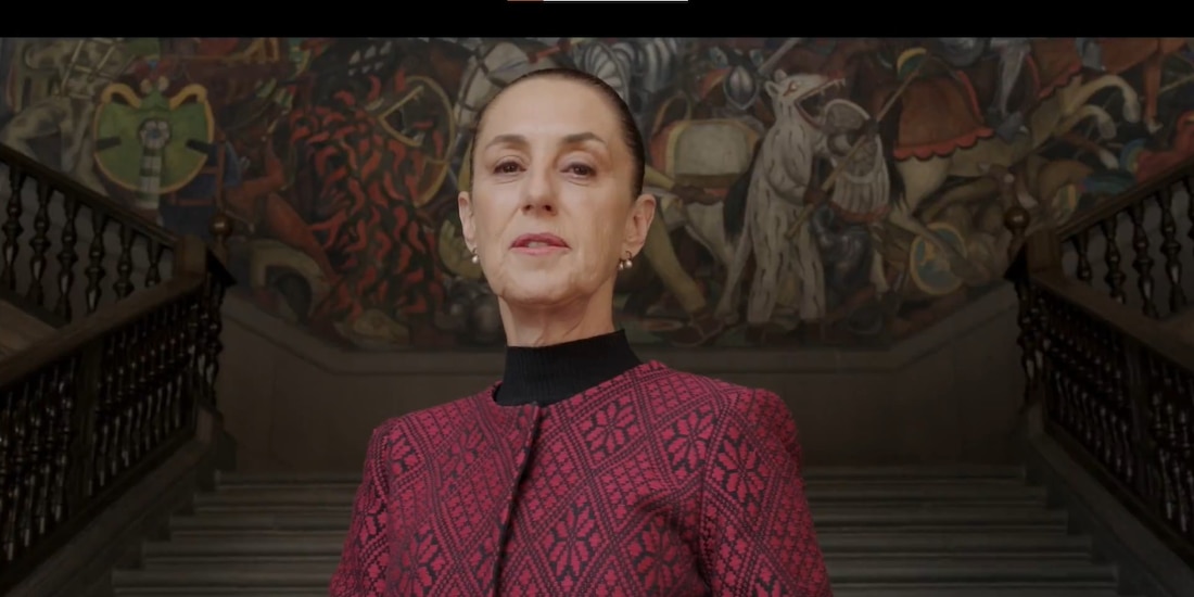La Presidenta Claudia Sheinbaum en el video que compartió.