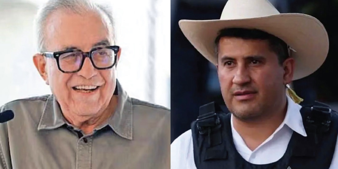 RUBÉN ROCHA y Carlos Manzo, en imagen que subió ayer a sus redes Grecia Quiroz