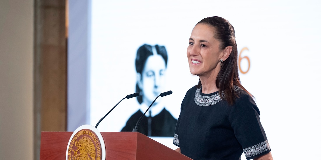 Conferencia de Claudia Sheinbaum en Palacio Nacional.
