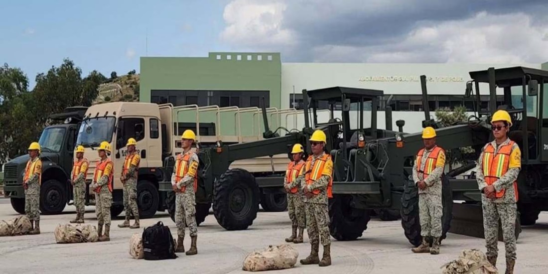Las acciones operativas de resguardo y evacuación de comunidades anegadas son ejecutadas por el Ejército Mexicano y la Guardia Nacional (GN).