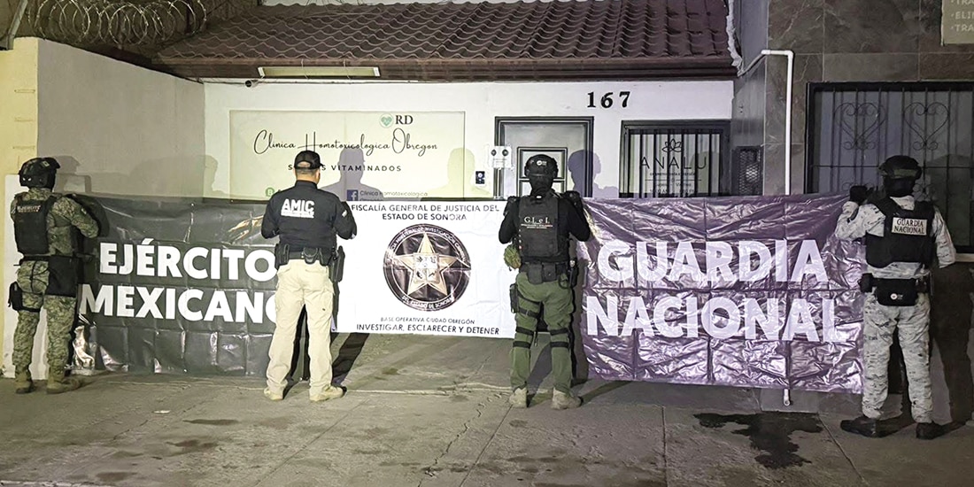 DILIGENCIA REALIZADA el 7 de abril por elementos locales y federales en la colonia Centro de Ciudad Obregón.