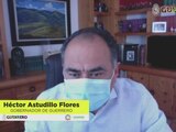 Héctor Astudillo, gobernador de Guerrero, en la transmisión de hoy.