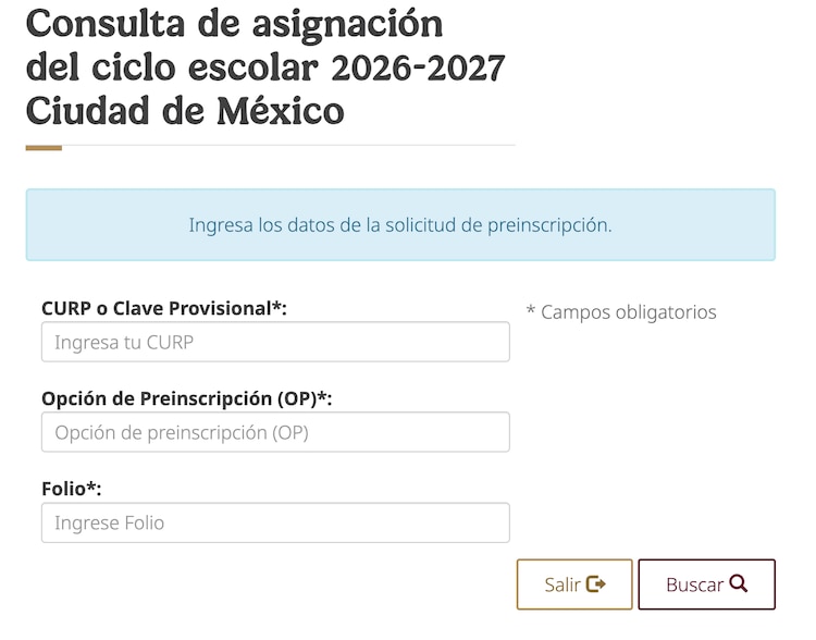 Consulta de asignaciones