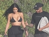 Lewis Hamilton y Kim Kardashian en una cita en la playa