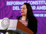 La secretaria de Medio Ambiente, Maria Luisa Albores, ayer.