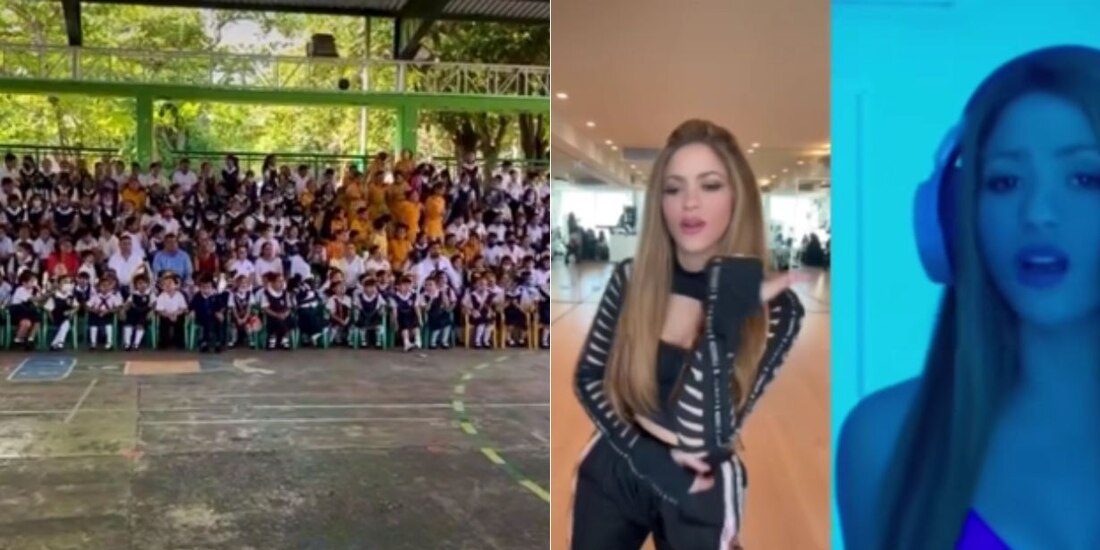 Shakira y Bizarrap resuenan durante una ceremonia de escuela.