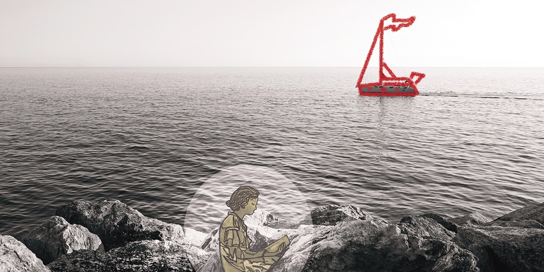 Ilustración del cartel promocional de La leyenda de Rudel.