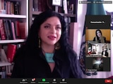 Alejandra Frausto, secretaria de Cultura federal, durante la conferencia virtual.