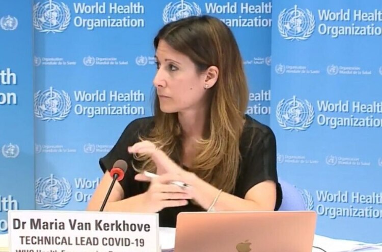 La epidemióloga Maria Van Kerkhove, durante una conferencia de la OMS.