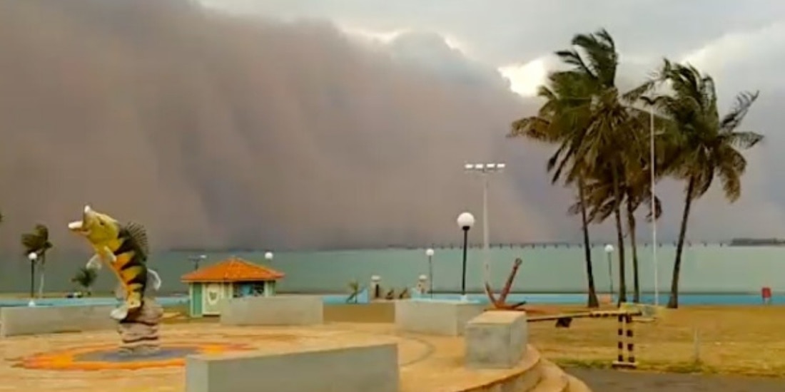 Vuelve a asustar a las familias otra tormenta de arena, debida a la falta de agua en muchas regiones de Brasil