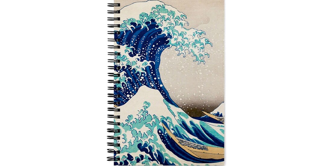 Portada de la libreta donde aparecía "La gran ola"