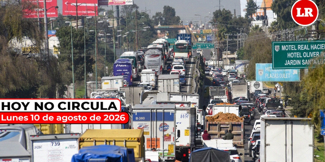 Te compartimos cómo aplica el Hoy No Circula este lunes 10 de agosto de 2026 en la Ciudad de México y el Estado de México.