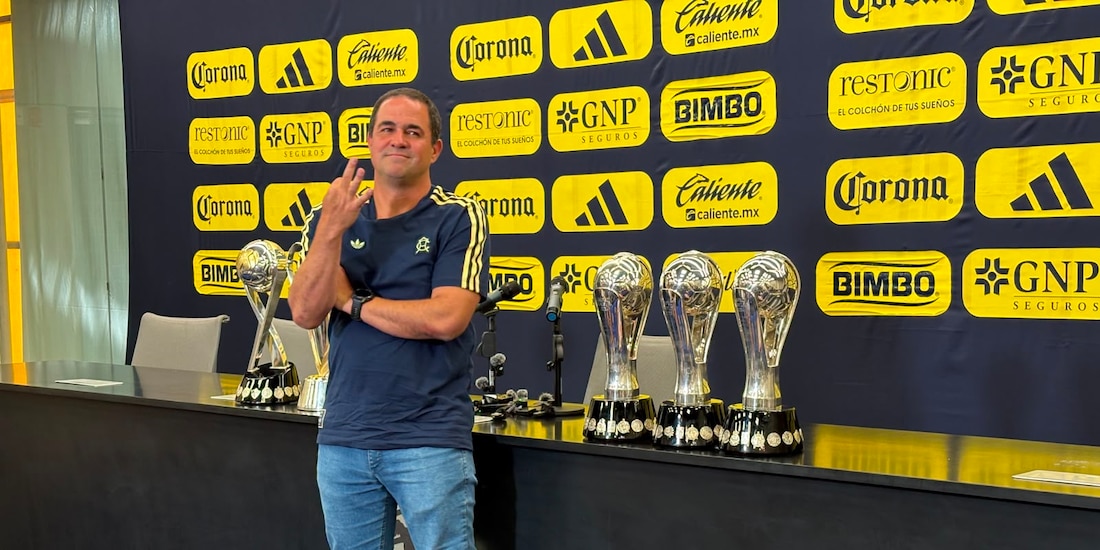 El estratega americanista este jueves 4 de junio.