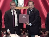 Édgar Amador Zamora, secretario de Hacienda, entrega el Paquete Económico 2027 a la Cámara de Diputados, el 8 de septiembre de 2026.