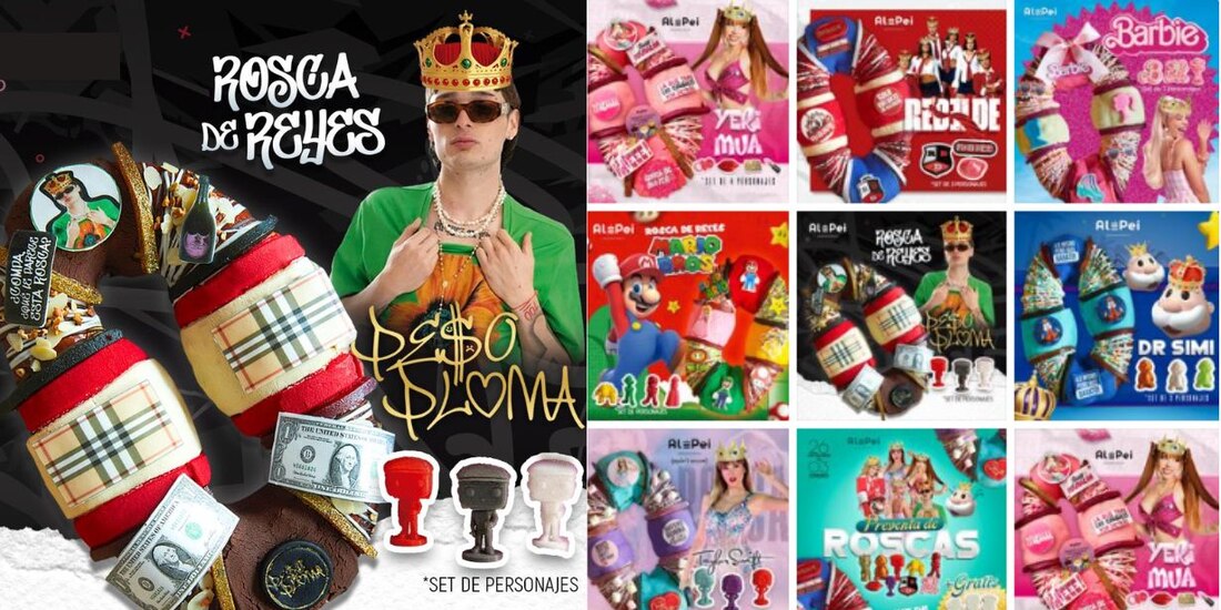 Además de la Rosca de Reyes de Peso Pluma, también hay de otros artistas famosos.