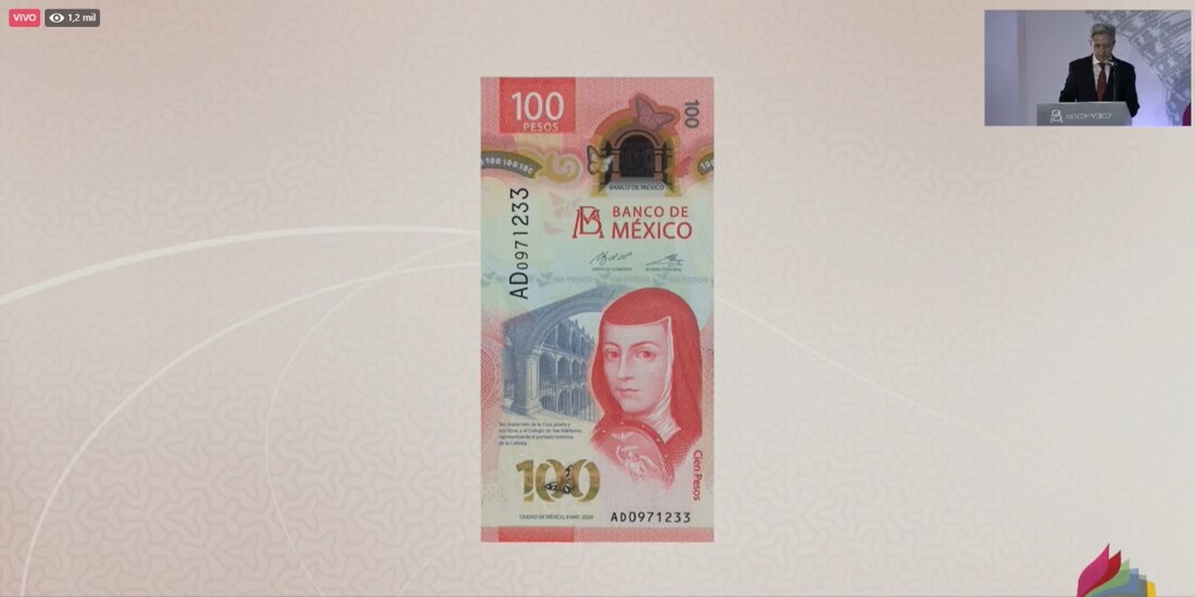 Éste será el nuevo billete de 100 pesos