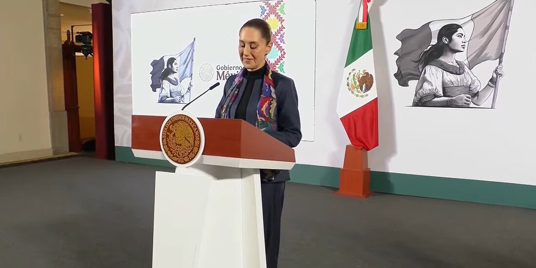 La Presidenta de México, Claudia Sheinbaum, Presidenta de México, este jueves en Palacio Nacional.