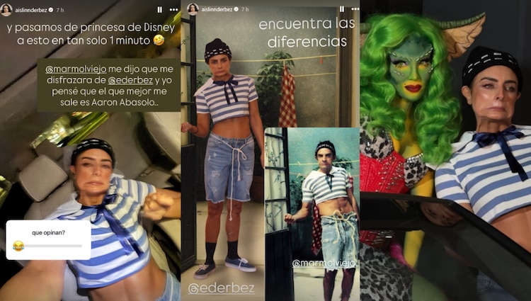 Aislinn Derbez se disfraza de Aaron Abasolo