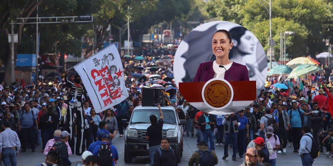 CNTE pide a Claudia Sheinbaum incremento salarial y abrogar Ley del ISSSTE 2007.