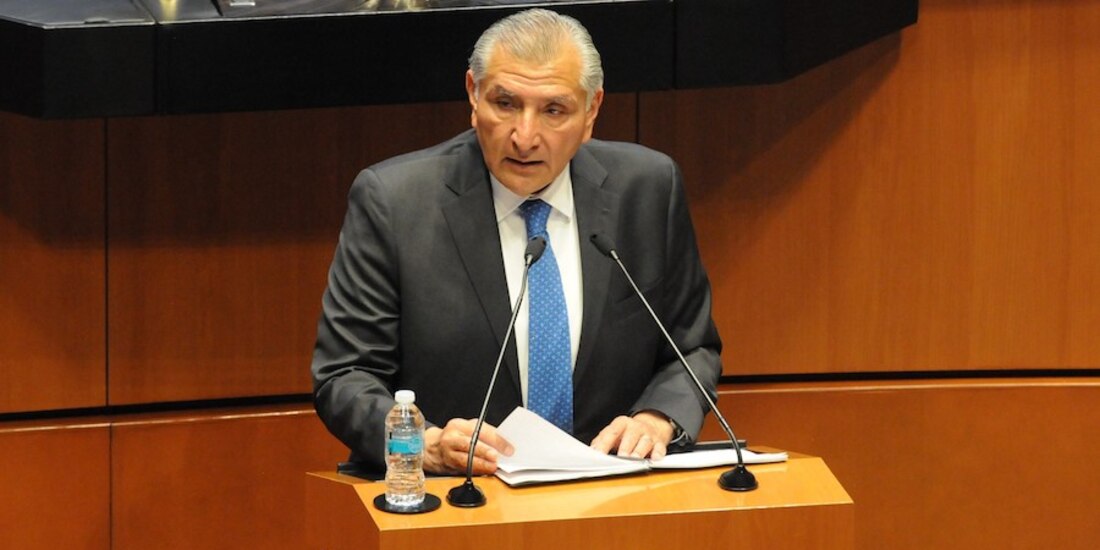 Adán Augusto López, en comparecencia en el Senado, ayer.