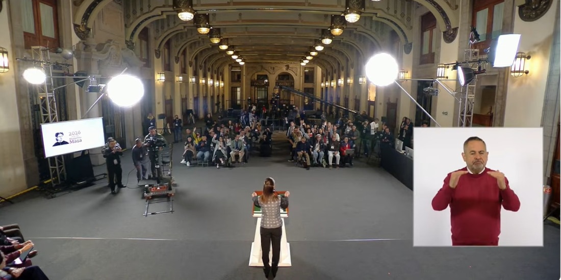 Conferencia de Sheinbaum Pardo en Palacio Nacional.