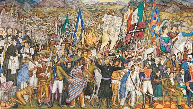 El mural Retablo de la Independencia.