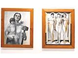 Foto de algunos de los cuadros de Daniel Manrique de la exhibición.