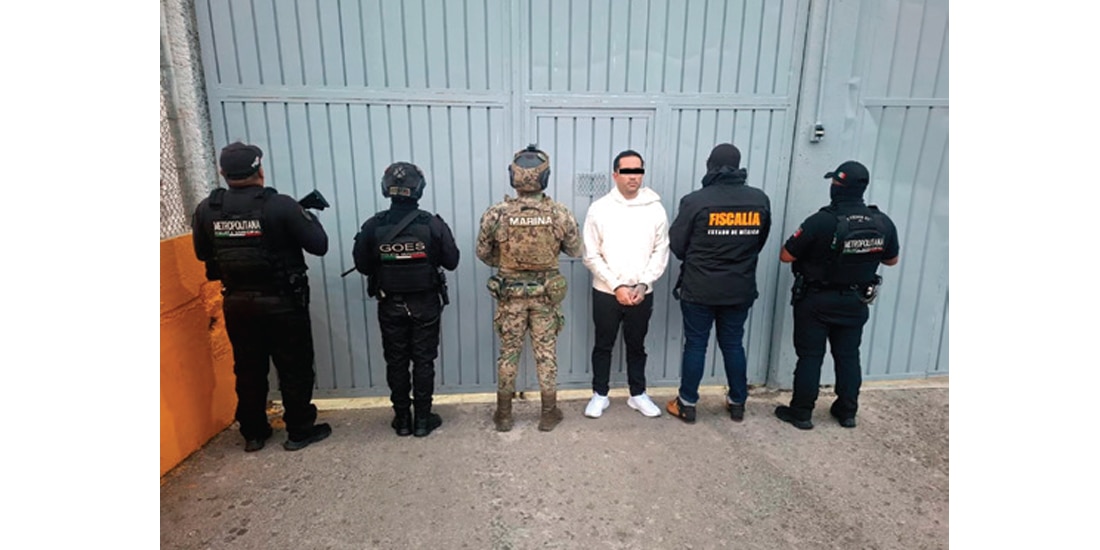 EL DETENIDO, cabecilla regional de una
célula delictiva, ayer, tras su captura